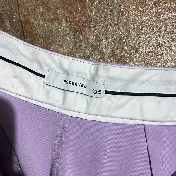 Lavender Wide Leg Trousers - Picture 3 of 6